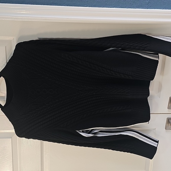 NWT Halogen Mixed Cable Mock Neck Sweater Rich Black Large - Picture 5 of 13